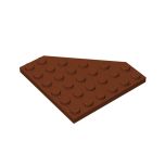 Wedge Plate 6 x 6 Cut Corner #6106 Reddish Brown Gobricks