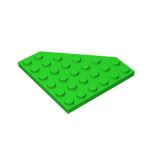 Wedge Plate 6 x 6 Cut Corner #6106 Bright Green Gobricks