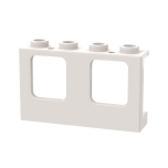 Window 1 x 4 x 2 Plane, Single Hole Top and Bottom for Glass #61345