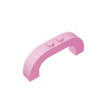 Brick Arch 1 x 6 x 2 Curved Top #6183  Bright Pink Gobricks