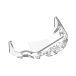 Windscreen 3 x 6 x 1 Curved with 2 Circular Stud Holders in Bottom #62360 