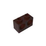 Technic, Brick 1 x 2 with Holes #32000 Dark Brown Gobricks