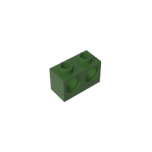 Technic, Brick 1 x 2 with Holes #32000 Army Green Gobricks
