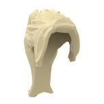 Minifig Hair Ponytail Long with Side Bangs #62696