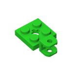 Plate Special 2 x 2 with Towball Socket, Short, Flattened with Holes and Axle Hole in Center #63082