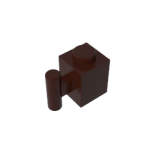 Brick Special 1 x 1 with Handle #2921/28917  Dark Brown Gobricks