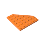 Wedge Plate 6 x 6 Cut Corner #6106 Orange Gobricks