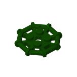 Plate Special 2 x 2 with Bar Frame Octagonal, Reinforced, Completely Round Studs #75937  Dark Green Gobricks
