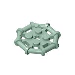 Plate Special 2 x 2 with Bar Frame Octagonal, Reinforced, Completely Round Studs #75937 Sand Green