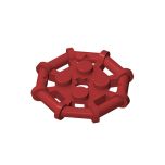 Plate Special 2 x 2 with Bar Frame Octagonal, Reinforced, Completely Round Studs #75937  Dark Red Gobricks