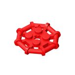 Plate Special 2 x 2 with Bar Frame Octagonal, Reinforced, Completely Round Studs #75937 Red