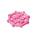 Plate Special 2 x 2 with Bar Frame Octagonal, Reinforced, Completely Round Studs #75937  Dark Pink Gobricks