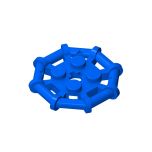 Plate Special 2 x 2 with Bar Frame Octagonal, Reinforced, Completely Round Studs #75937 Blue