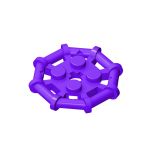 Plate Special 2 x 2 with Bar Frame Octagonal, Reinforced, Completely Round Studs #75937 Dark Purple