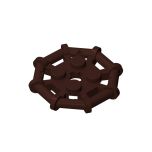 Plate Special 2 x 2 with Bar Frame Octagonal, Reinforced, Completely Round Studs #75937 Dark Brown