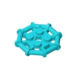 Plate Special 2 x 2 with Bar Frame Octagonal, Reinforced, Completely Round Studs #75937 Medium Azure