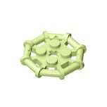 Plate Special 2 x 2 with Bar Frame Octagonal, Reinforced, Completely Round Studs #75937  Yellowish Green Gobricks