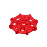 Plate Special 2 x 2 with Bar Frame Octagonal, Reinforced, Completely Round Studs #75937  Trans-Red Gobricks