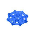 Plate Special 2 x 2 with Bar Frame Octagonal, Reinforced, Completely Round Studs #75937  Trans-Dark Blue Gobricks