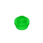 Plate, Round 1 x 1 with Open Stud #85861 Trans-Green