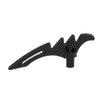 Weapon Scythe / Crescent Blade Serrated with Bar #98141