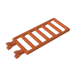 Bar 7 x 3 with Double Clips (Ladder) #6020 Dark Orange Gobricks