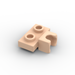 Plate, Modified 1 x 2 with Small Tow Ball Socket on Side #14704 Light Flesh