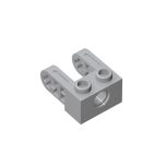 Brick 1 x 2 with Hole and Dual Liftarm Dark Bluish Grey Lego 85943 x2 Technic