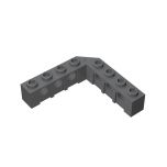 Brick 5 x 5 Right Angle (1 x 4 - 1 x 4) #32555 Dark Bluish Gray Gobricks