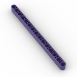 Technic Beam 1 x 15 Thick #32278  Dark Purple Gobricks