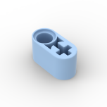 Technic Beam 1 x 2 Thick with Pin Hole and Axle Hole #60483  Bright Light Blue Gobricks