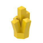 Rock 1 x 1 Crystal 5 Point #30385 Yellow