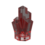 Rock 1 x 1 Crystal 5 Point #30385 Trans-Red