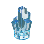 Rock 1 x 1 Crystal 5 Point #30385 Trans-Light Blue Gobricks