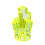 Rock 1 x 1 Crystal 5 Point #30385 Trans Neon Green