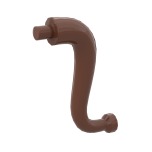 Animal Body Part / Plant, Tail  / Trunk / Tentacle / Tongue / Vine / Tree Branch (Short Tip) #43892 Reddish Brown