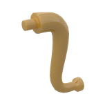 Animal Body Part / Plant, Tail  / Trunk / Tentacle / Tongue / Vine / Tree Branch (Short Tip) #43892 Pearl Gold