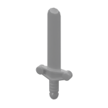 Weapon Sword / Shortsword Elaborate Hilt #76764 Flat Silver