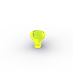 Rock 1 x 1 Jewel 24 Facet #30153 Trans Neon Green