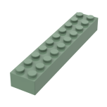 Brick 2 x 10 #3006 Sand Green