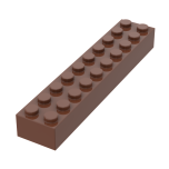 Brick 2 x 10 #3006 Reddish Brown