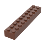 Brick 2 x 10 #3006 Reddish Brown