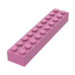 Brick 2 x 10 #3006 Dark Pink