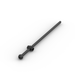 Bar 12L with Open Stud, Towball, and Top Slit Boat Mast #6076