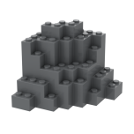 Rock Brick 8 x 8 x 6 #23996 Dark Bluish Gray