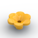 Plant, Outdoor Accessory Kit, Flower with 6 Rounded Petals and Pin #95831