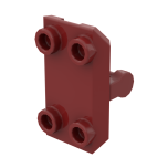Minifig Shield Rectangular with 4 Studs #30166 Dark Red