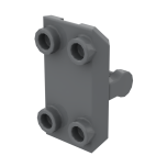 Minifig Shield Rectangular with 4 Studs #30166 Dark Bluish Gray