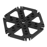 Technic Plate Rotor 6 Blade with Clip Ends Connected aka Water Wheel - Hollow Studs #64566