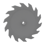 Technic Circular Saw Blade 9 x 9 with Pin Hole #61403